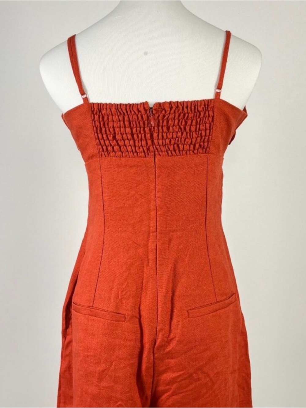 FARM Rio Red Ruffled Bust Wide-Leg Jumpsuit - Picture 9 of 11